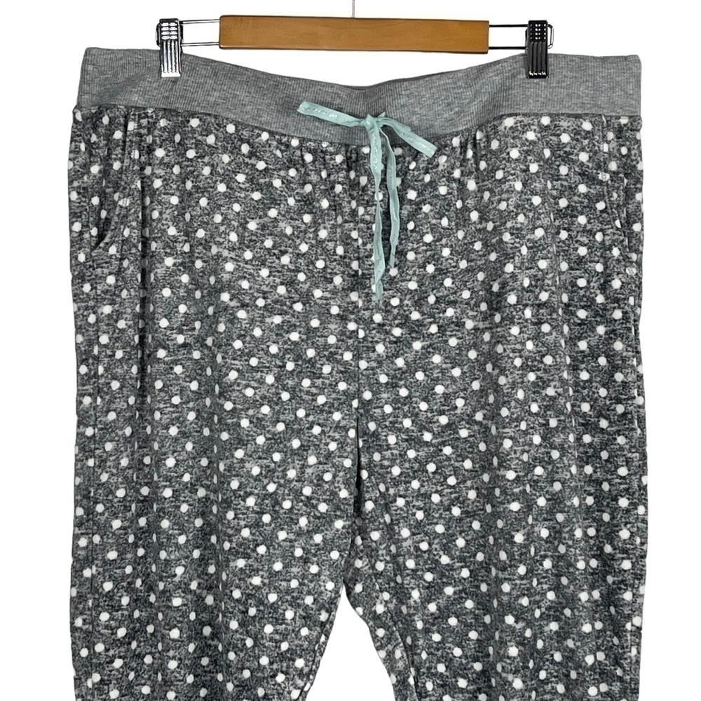 JANE & BLEECKER NIGHTY NIGHT FUZZY POLKA DOT MATCHING PAJAMA PJ SET - Picture 10 of 14